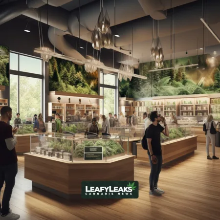 Cannabis dispensary showcasing economic growth