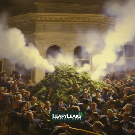 Cannabis Battles in Congress - AI-generated Image