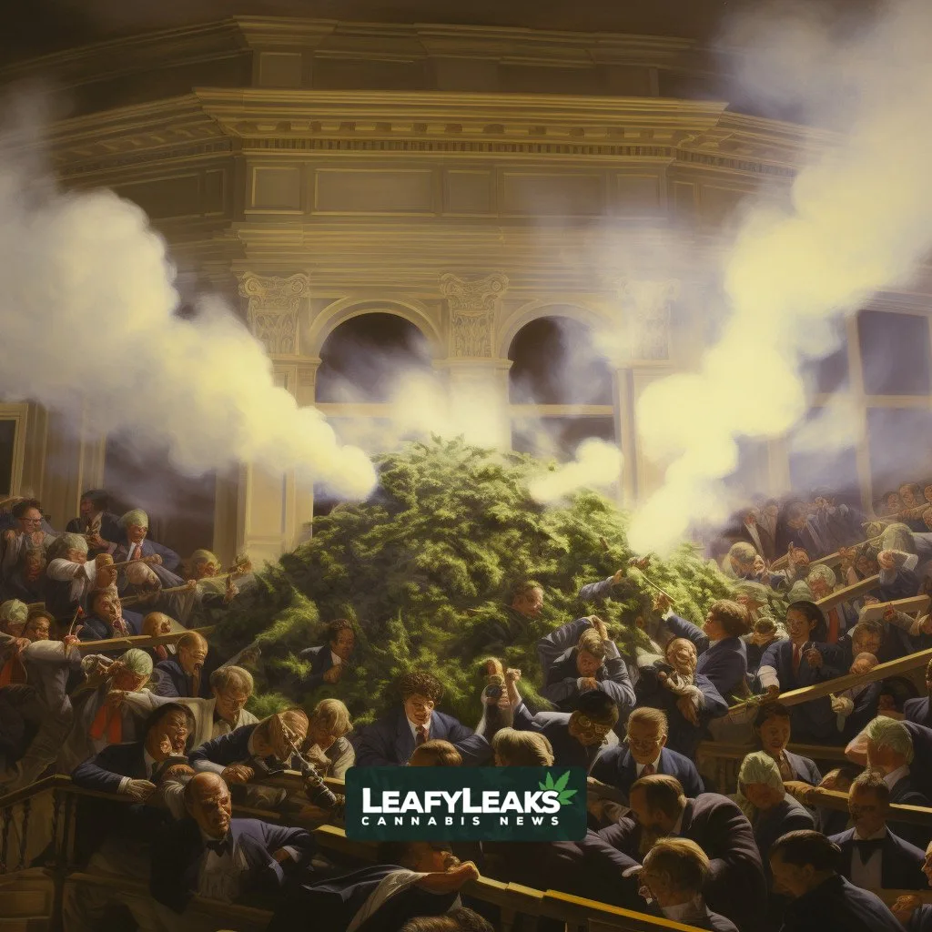 Cannabis Battles in Congress - AI-generated Image