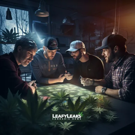 Cannabis Entrepreneurs and Local Police Enhancing Security AI-generated Image