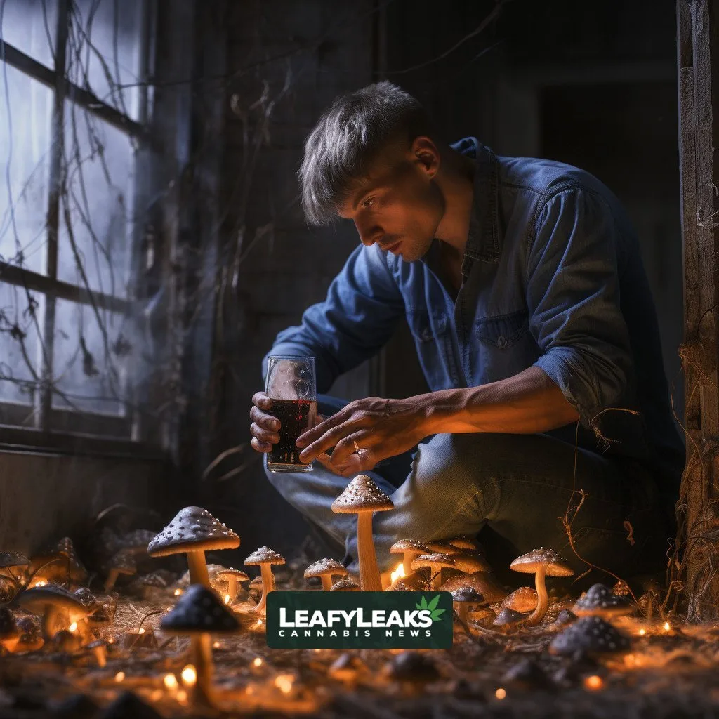 Image depicting a person breaking free from alcohol addiction