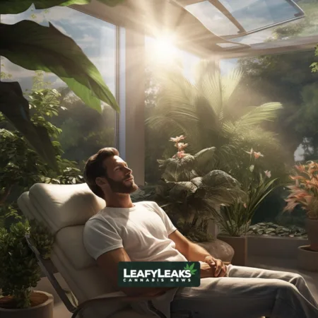 Medical Marijuana Benefits: Serene scene depicting a person enjoying nature and improved quality of life.