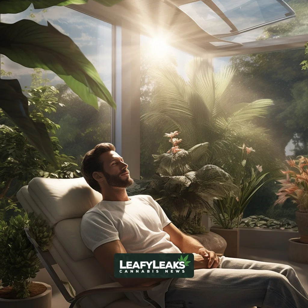 Medical Marijuana Benefits: Serene scene depicting a person enjoying nature and improved quality of life.