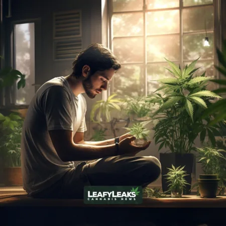 Medical Marijuana Legalization Linked to Reduced Opioid Payments, New Study Finds Person using medical marijuana as an opioid alternative in a serene environment.