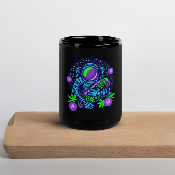 Cosmic Cannabis Dreams Black Glossy Mug 17 Cosmic Cannabis Dreams Black Glossy Mug