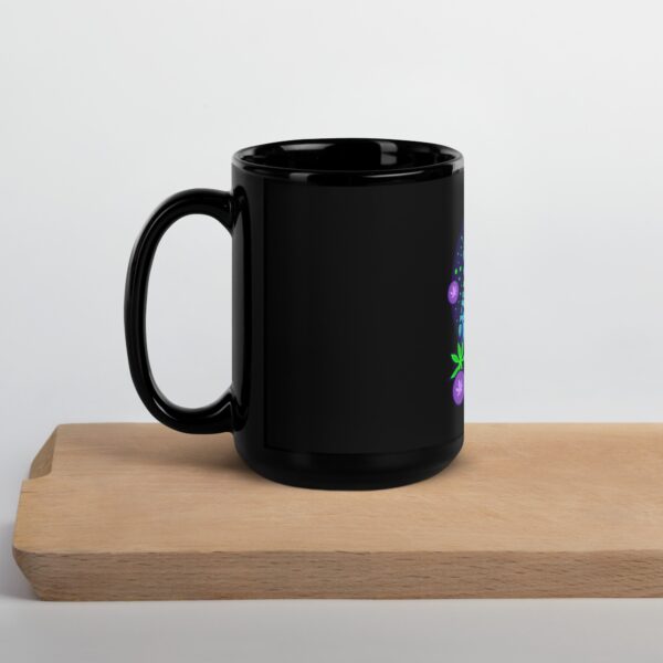 Cosmic Cannabis Dreams Black Glossy Mug 18 Cosmic Cannabis Dreams Black Glossy Mug