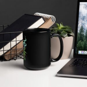 Smoky Skull Highs Black Glossy Mug