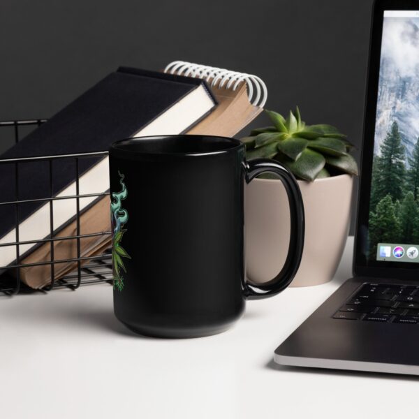 Smoky Skull Highs Black Glossy Mug 1 Smoky Skull Highs Black Glossy Mug