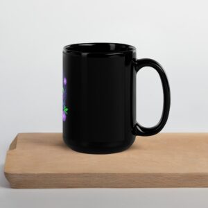 Cosmic Cannabis Dreams Black Glossy Mug