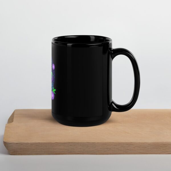 Cosmic Cannabis Dreams Black Glossy Mug 13 Cosmic Cannabis Dreams Black Glossy Mug