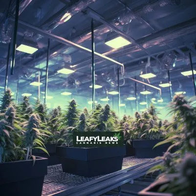 Decibel Cannabis Reports Remarkable Turnaround with Q1 Net Loss Cut in Half: Adjusted Earnings Soar 87% An AI-generated image depicting a vibrant sunset over a mountain range.