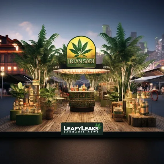 Heritage Cannabis CBD Product showcased in bustling Brazilian market