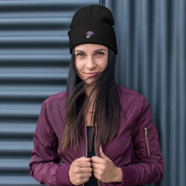 Tongue-in-High Embroidered Beanie 1 Tongue-in-High Embroidered Beanie