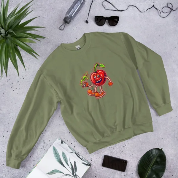 Blissful Bud Cherries Unisex Sweatshirt 9 Blissful Bud Cherries Unisex Sweatshirt