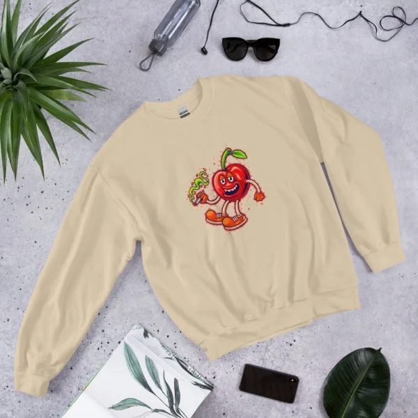 Blissful Bud Cherries Unisex Sweatshirt 12 Blissful Bud Cherries Unisex Sweatshirt