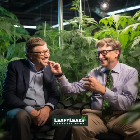 Bill Gates and Seth Rogen discussing cannabis evolution in a podcast conversation