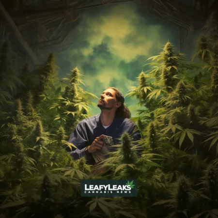 Unlocking Relief: Marijuana Emerges as Powerful Opioid Craving Substitute, Federal Study Shows Image depicting cannabis plants and individual, illustrating opioid craving reduction.