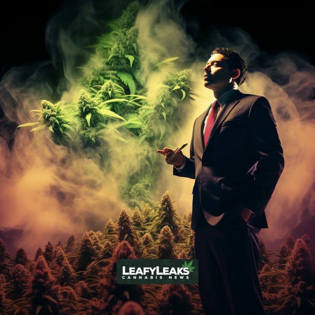 DOJ vs Cannabis Gun Ban Legal Battle - AI-generated Image