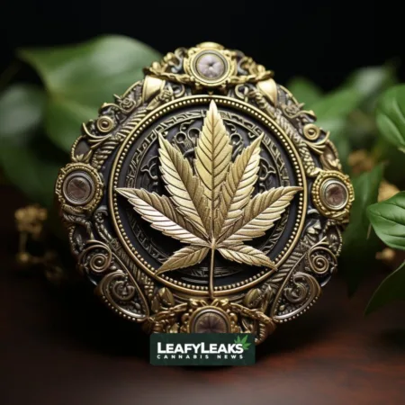 Image of intertwined police badge and cannabis leaf symbolizing New Jersey's Marijuana Reinstatement.
