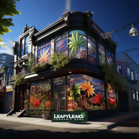 New Jersey Relaxes Marijuana Edible Restrictions: What You Need to Know A cannabis leaf against the backdrop of a New Jersey flag, symbolizing Marijuana Edibles Regulations - Cannabis News by LeafyLeaks.com, Ai Generated image for Leafy Leaks