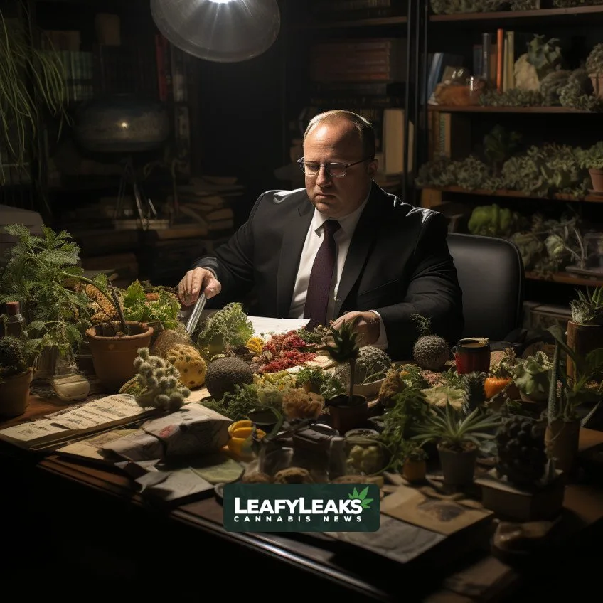 Marijuana Rescheduling - Cannabis News by LeafyLeaks, Ai Generated image for Leaky Leaks