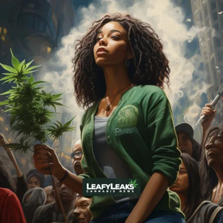 UN Report Urges Shift from Drug War to Public-Health Approach A person holding a "Drug War Shift" banner at a cannabis rally.