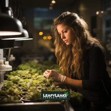 DEA Administrator’s Misstatement on Biden’s Marijuana Scheduling Review Directive Corrected by Justice Department Image of Anne Milgram at a Cannabis Research Facility - Cannabis News by LeafyLeaks.com, Ai Generated image for Leafy Leaks
