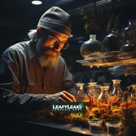 DEA Proposes Significant Increase in Psilocybin, Ibogaine, and THC Manufacturing for Research Increase Research Manufacturing in the Cannabis Industry - Cannabis News by LeafyLeaks.com, Ai Generated image for Leafy Leaks