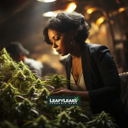 Mayor Muriel Bowser with a cannabis plant - Medical Marijuana Bill