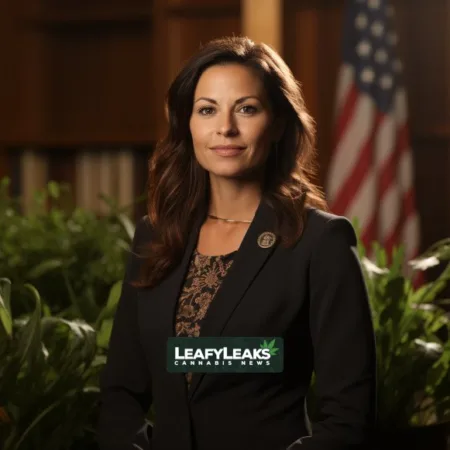 Bipartisan Lawmakers Push to Legalize Marijuana at Federal Level Legalize Marijuana - Representative Nancy Mace with cannabis plants in background.