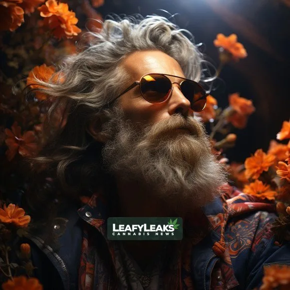 Veteran finding solace in a psychedelic forest - Cannabis News by LeafyLeaks.com, Ai Generated image for Leafy Leaks