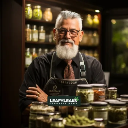 New Jersey Seeks Input on Expanding Marijuana Edibles to Include Drinks and Baked Goods An image depicting the Marijuana Edibles Expansion with Jeff Brown, NJ-CRC Executive Director, in the backdrop. Cannabis News by LeafyLeaks.com, Ai Generated image for Leafy Leaks.