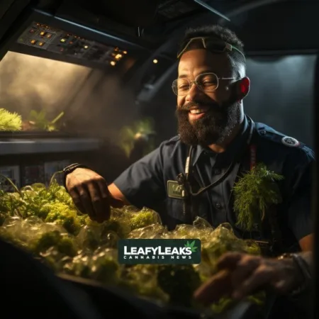 Alaska Airlines Sues Mechanics Union Over Reversed Worker Firing in Marijuana Test Case Alaska Airlines Lawsuit - Cannabis News by LeafyLeaks.com, Ai Generated image for Leafy Leaks