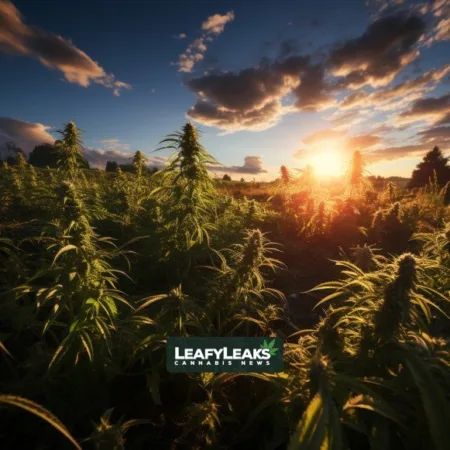 Alt text: Marijuana Legalization Ohio - A colorful cannabis field under the sun.