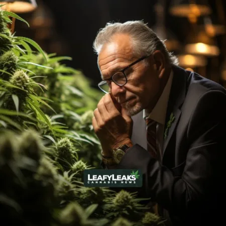 Ohio Governor Mike DeWine Opposes Marijuana Legalization Ahead of Election Alt text: Ohio Governor Mike DeWine addressing a crowd, with cannabis plants in the background.