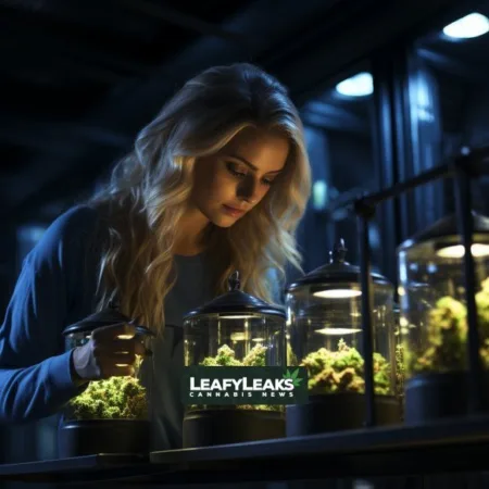 Rhode Island Cannabis Regulator Discusses Retail Licensing, Sales Data, and Federal Marijuana Policy Kimberly Ahern discussing Retail Licensing, Sales Data, Federal Marijuana Policy - Cannabis News by LeafyLeaks.com, Ai Generated image for Leafy Leaks