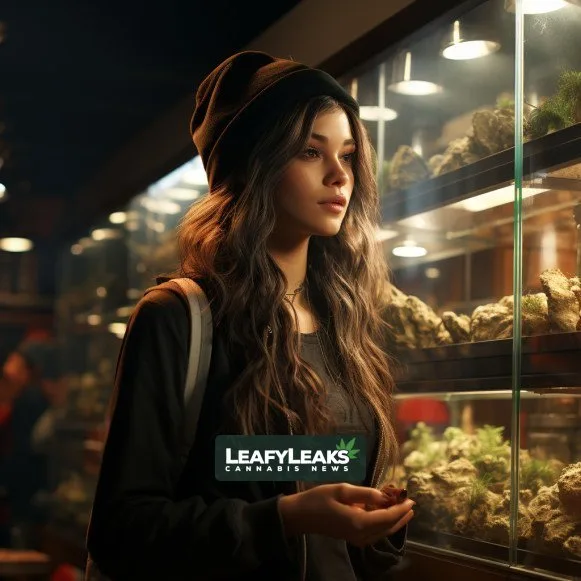 Missouri Lawmaker Calls for Probe Into Marijuana Licensing Exploitation A person examining cannabis products - Marijuana Licensing Exploitation - Cannabis News by LeafyLeaks.com, Ai Generated image for Leafy Leaks