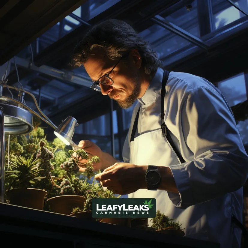 Cannabis Nursing concept with medical cannabis leaves and stethoscope, Cannabis News by LeafyLeaks.com, AI Generated image for Leafy Leaks