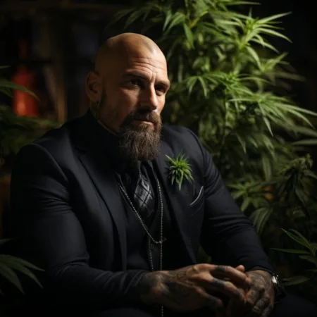 Pennsylvania GOP Resistance Delays Marijuana Legalization, Senator Fetterman Speaks Out A close-up portrait of Senator John Fetterman in a cannabis field.