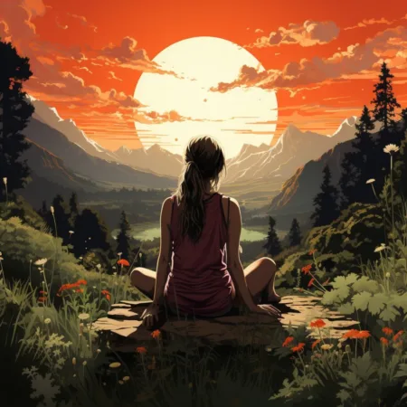A person using cannabis in nature, feeling deep empathy. Cannabis News by LeafyLeaks.com, Ai Generated image for Leafy Leaks.