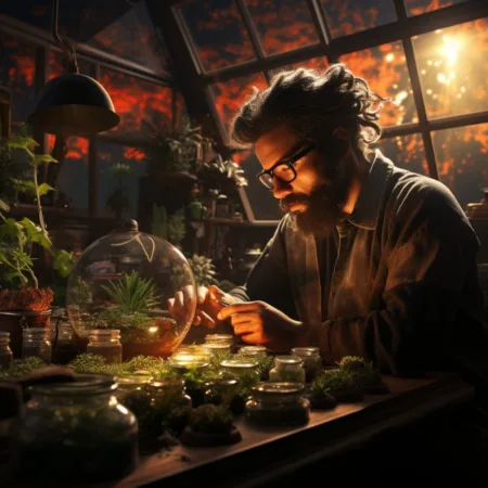 Pain Relief Study: Person using medical marijuana in nature. Cannabis News by LeafyLeaks.com, Ai Generated image for Leafy Leaks