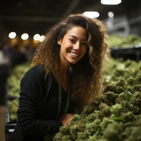 Oregon Secretary of State Shemia Fagan at a Cannabis Facility