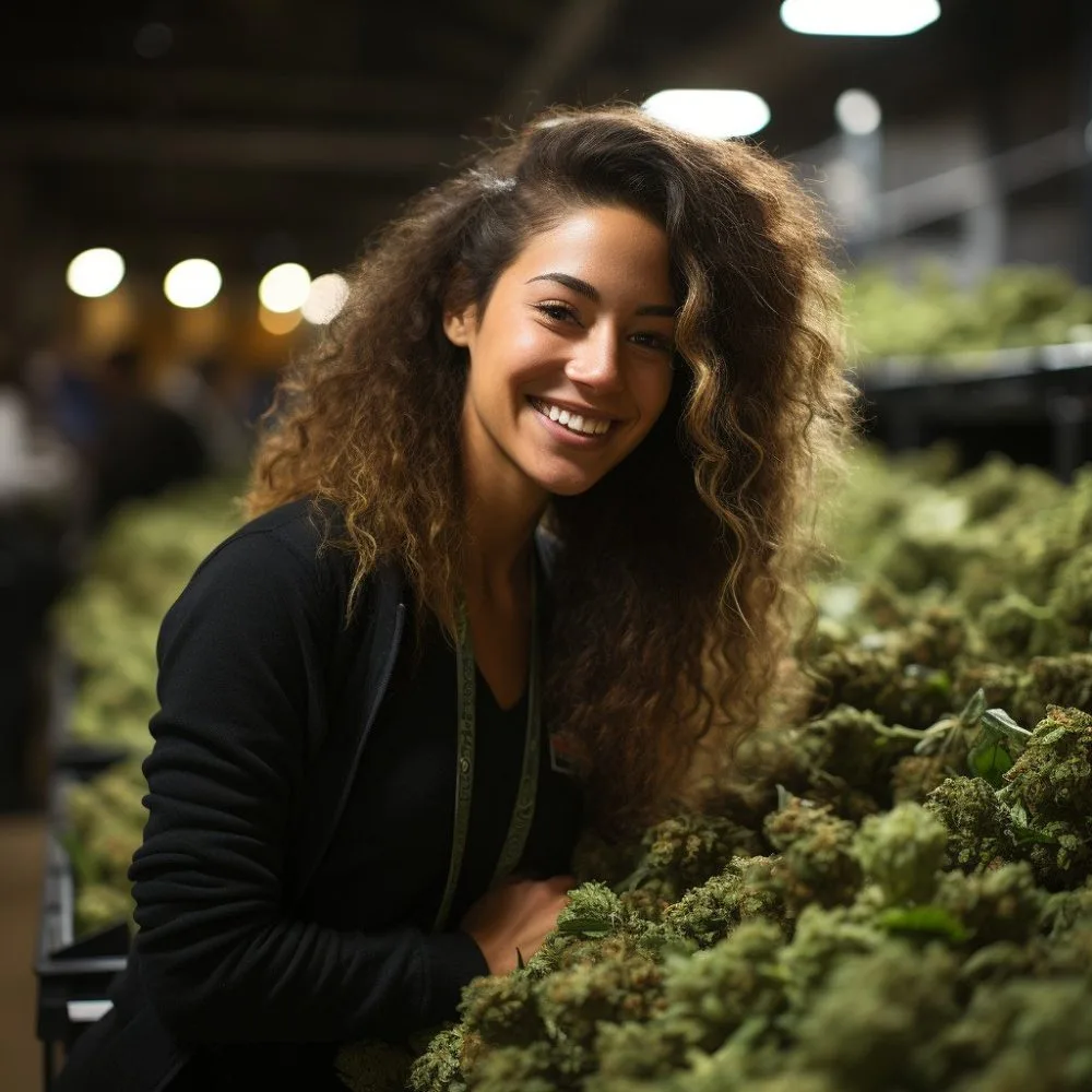 Oregon Secretary of State Shemia Fagan at a Cannabis Facility