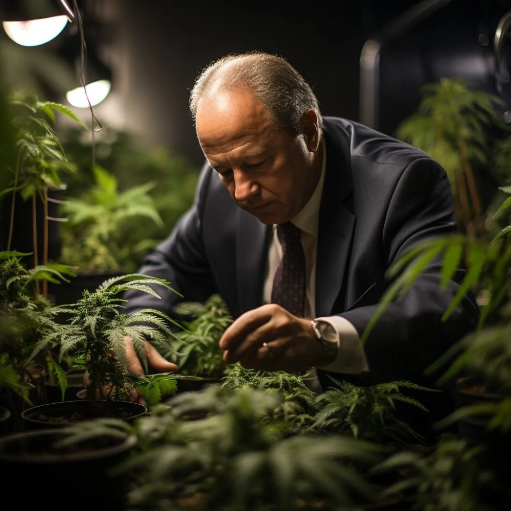 An image of Governor Jared Polis in a Colorado cannabis facility. Marijuana Industry Growth discussed in Cannabis News by LeafyLeaks.com.