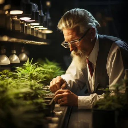 Former FDA Official Expects DEA to Reschedule Marijuana by 2024 Election DEA Reschedule Marijuana - Howard Sklamberg inspecting cannabis plants