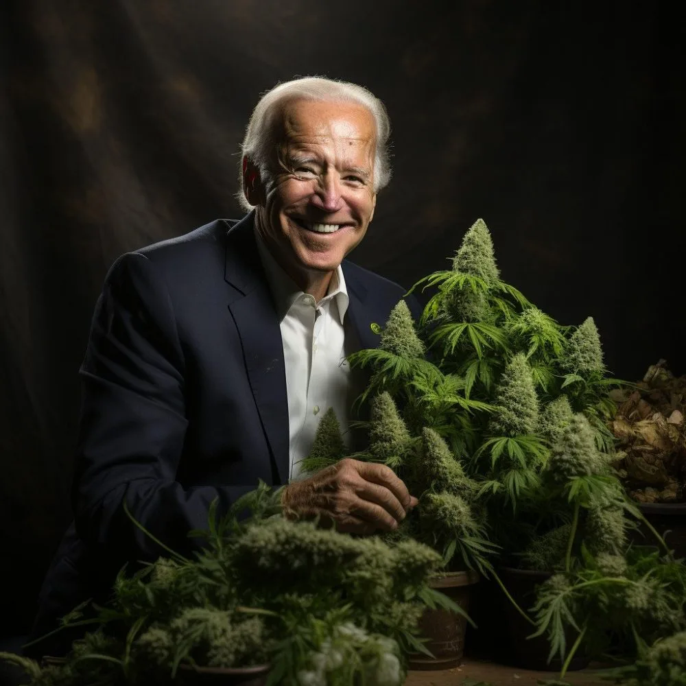 Marijuana Stance Unchanged: Biden's Views - Cannabis News by LeafyLeaks.com, Ai Generated image for Leafy Leaks