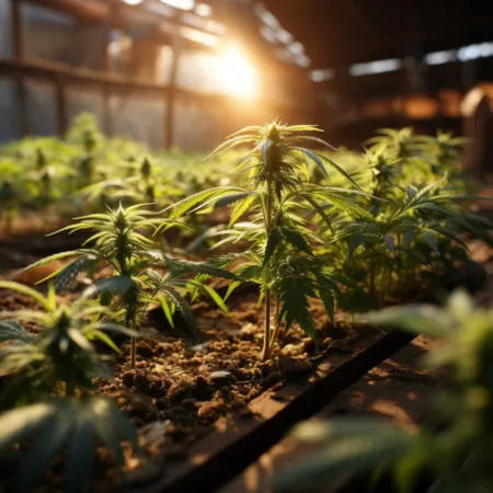 Psilocybin’s Efficacy and Safety for Bipolar II Depression: New Study A serene cannabis garden with lush green plants, bathed in natural light. Cannabis News by LeafyLeaks.com, Ai Generated image for Leafy Leaks.