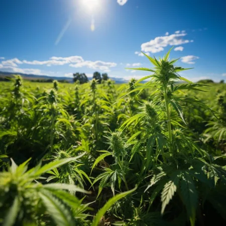A cannabis field in South Dakota - Marijuana Treatment Admissions - Cannabis News by LeafyLeaks.com, Ai Generated image for Leafy Leaks