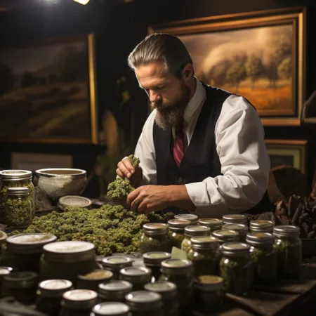 Nevada Governor Appoints James Humm as New Cannabis Regulator James Humm overseeing cannabis regulations in Nevada. Cannabis News by LeafyLeaks.com, Ai Generated image for Leafy Leaks.