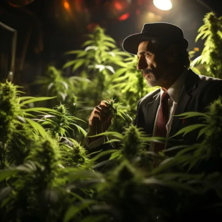 Pennsylvania District Attorney Challenges Federal Gun Ban for Medical Marijuana Patients in Landmark Lawsuit Federal Gun Ban - Legal Battle in Cannabis News by LeafyLeaks.com, Ai Generated image for Leafy Leaks